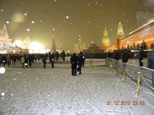красная площадь в Новогоднюю ночь 2011